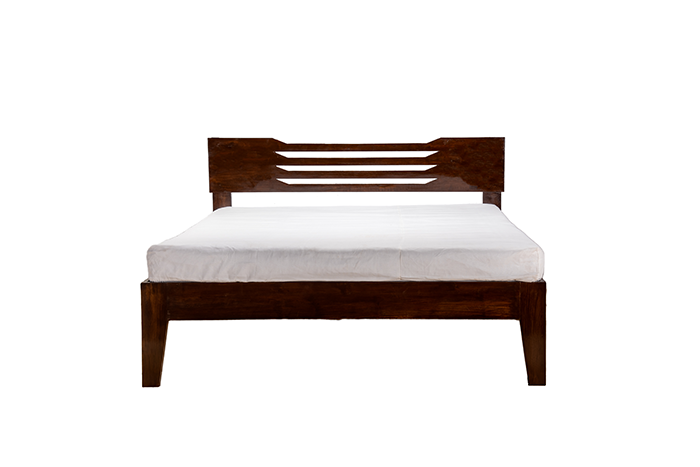 TR Teak Ãlvaro Queen Bed Non Storage